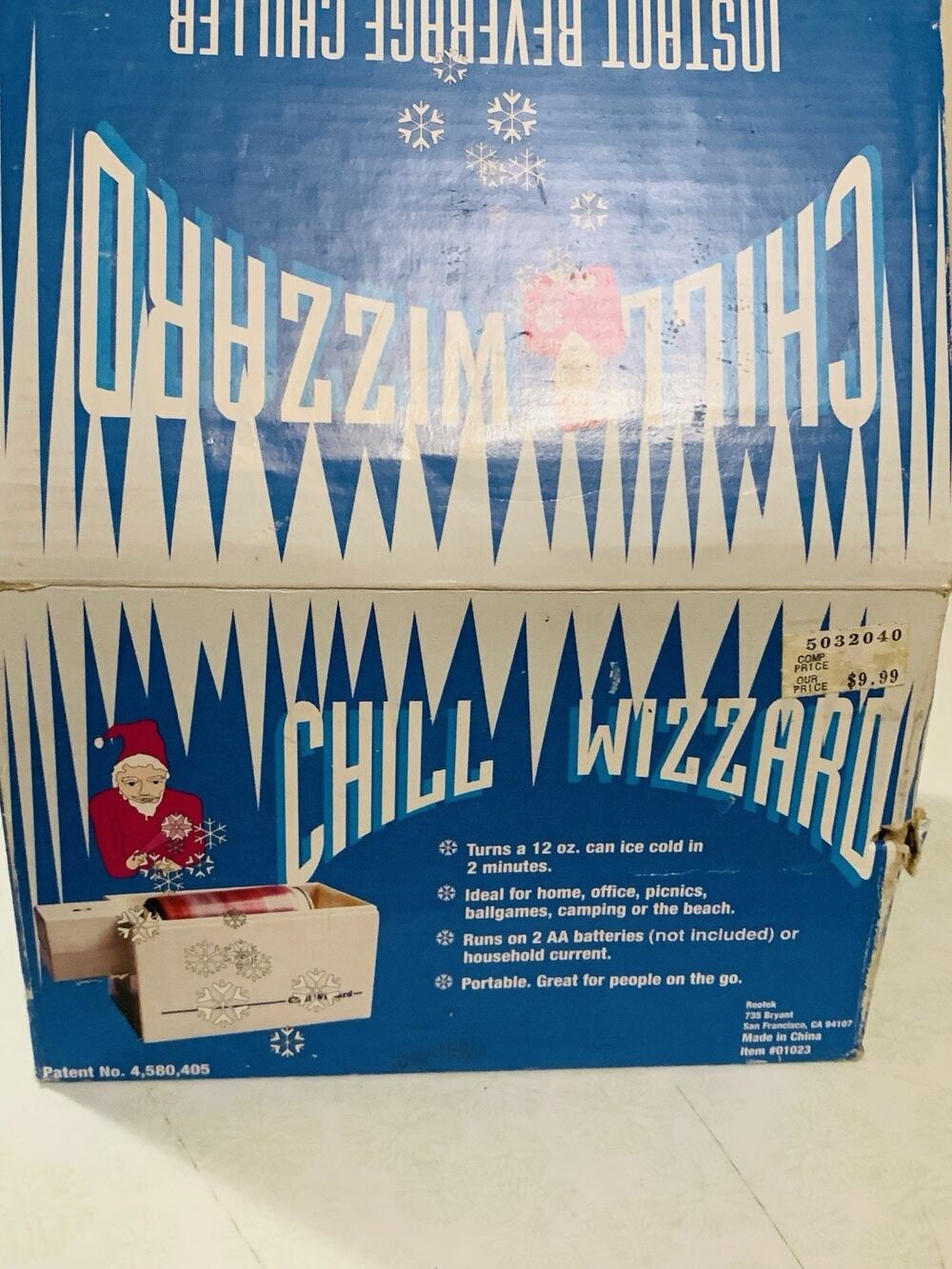 Vintage 1992 Chill Wizard Instant Beverage Chiller In Original Package As Is